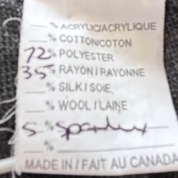 Motion made in Canada black and grey polka dot swing style button up cardigan - Picture 11 of 15